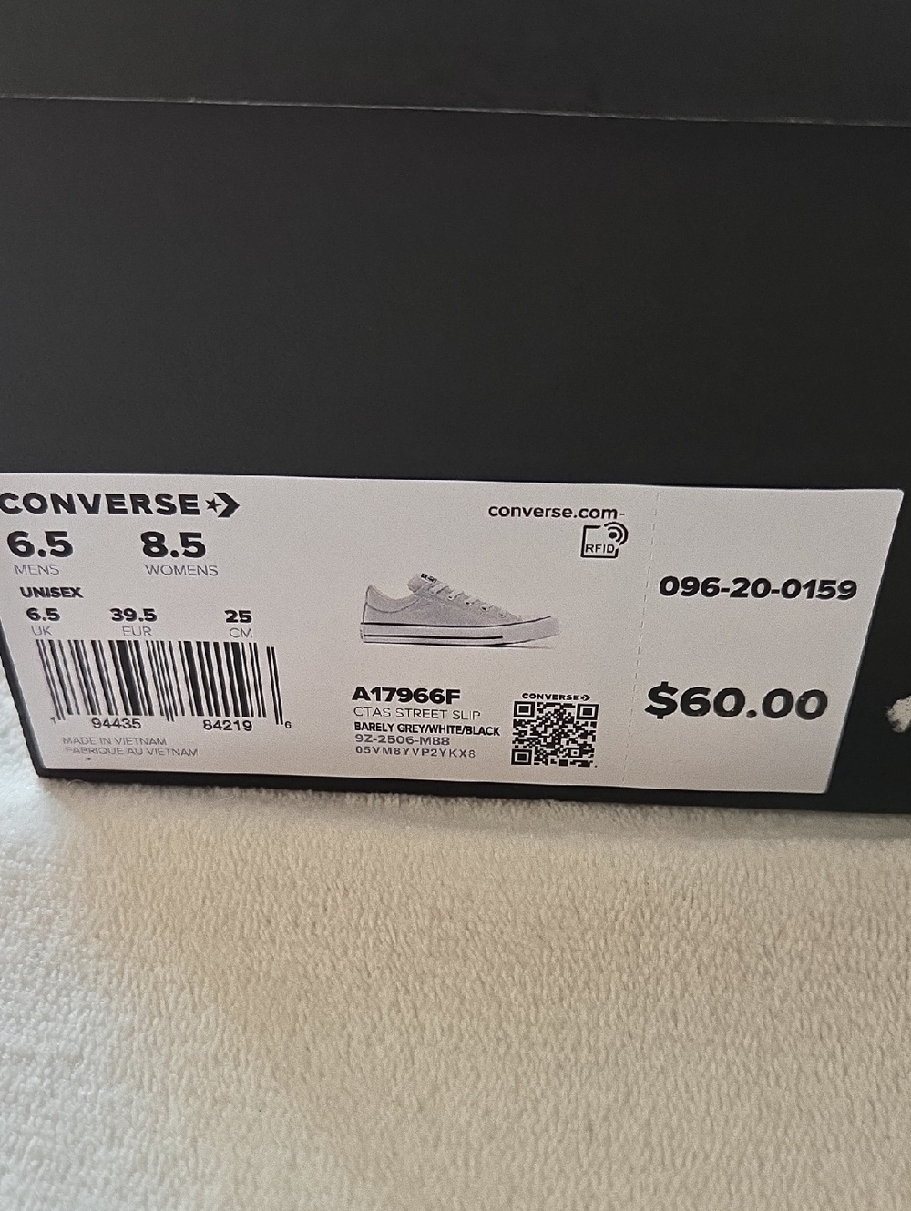 Women's Converse All Star Sneakers, Size 8.5, Color, Silver & White - Picture 6 of 8